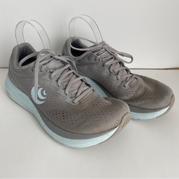 Topo Designs Shoes - Topo Athletic Womens Gray Light Blue Casual Phantom 3 Running Sneakers Size 10.5